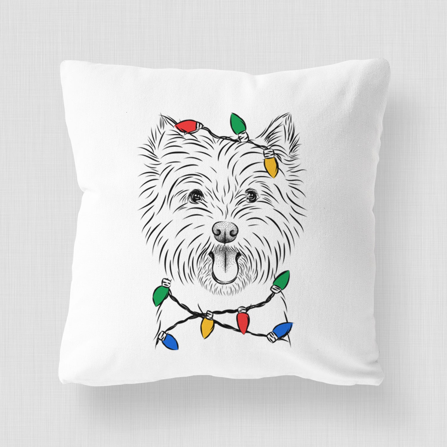 Welma the West Highland Terrier - Throw Pillow Cover