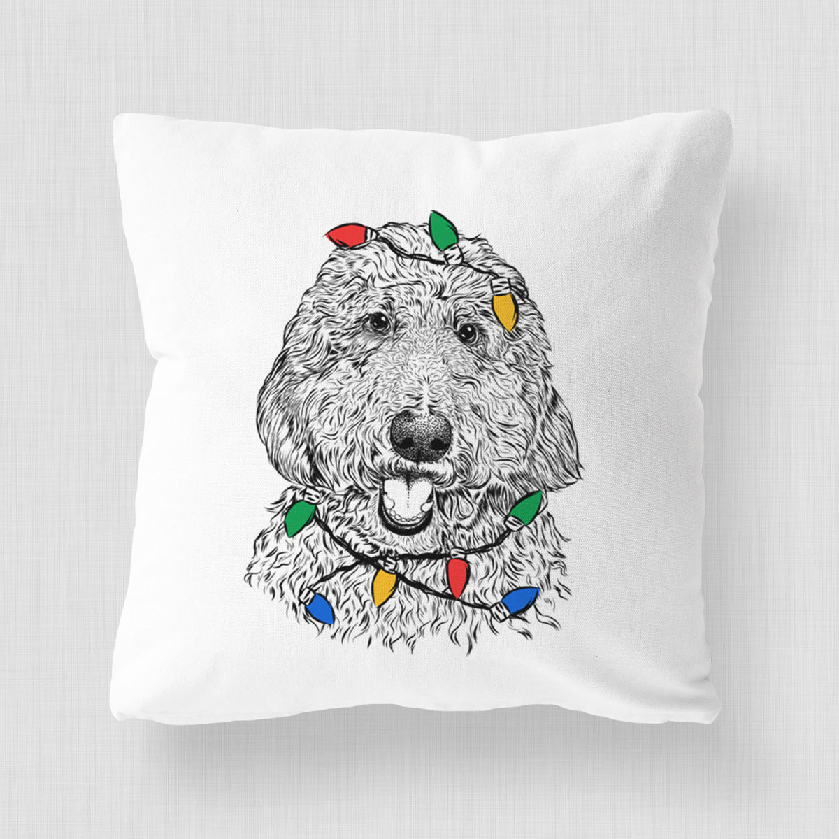 Whisper the Goldendoodle - Throw Pillow Cover