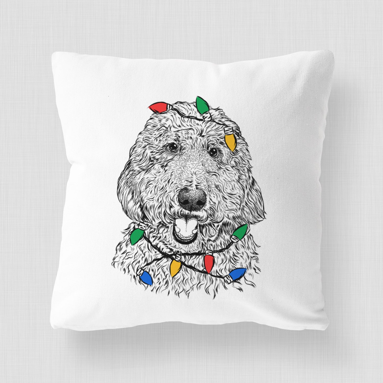 Whisper the Goldendoodle - Throw Pillow Cover