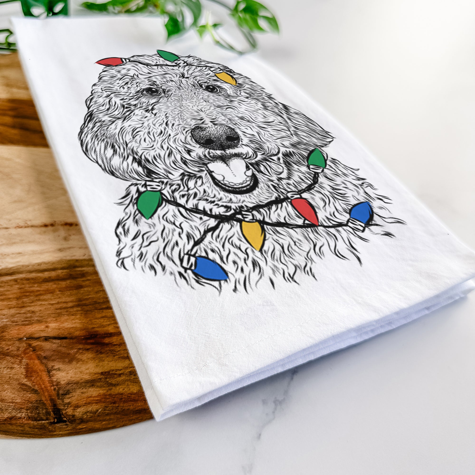 Whisper the Goldendoodle Tea Towel