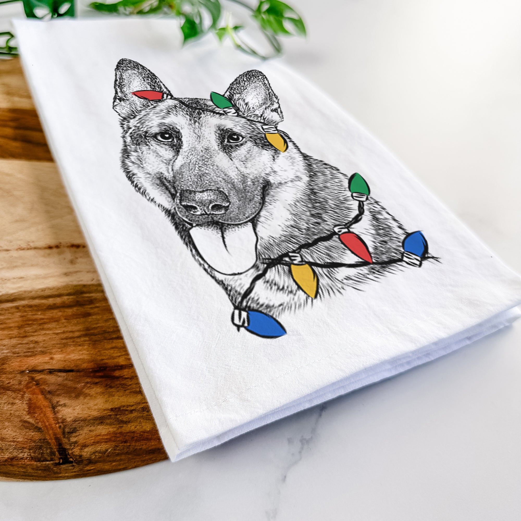 Whitaker the German Shepherd Tea Towel