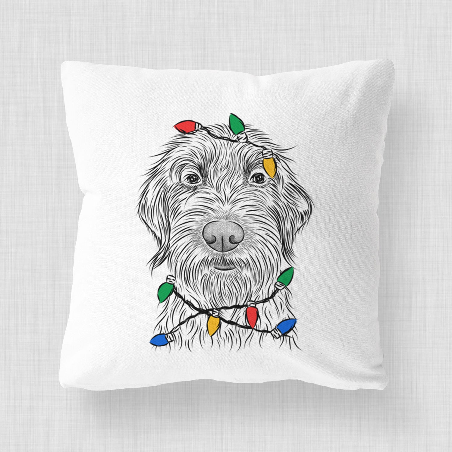 Wilkins the Wirehaired Pointing Griffon - Throw Pillow Cover