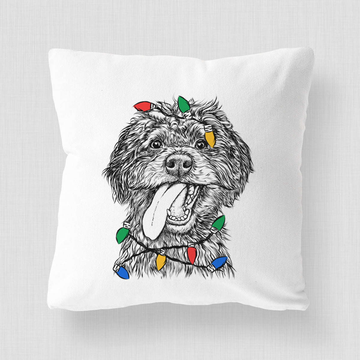 Winnie the Mini Aussiedoodle - Throw Pillow Cover