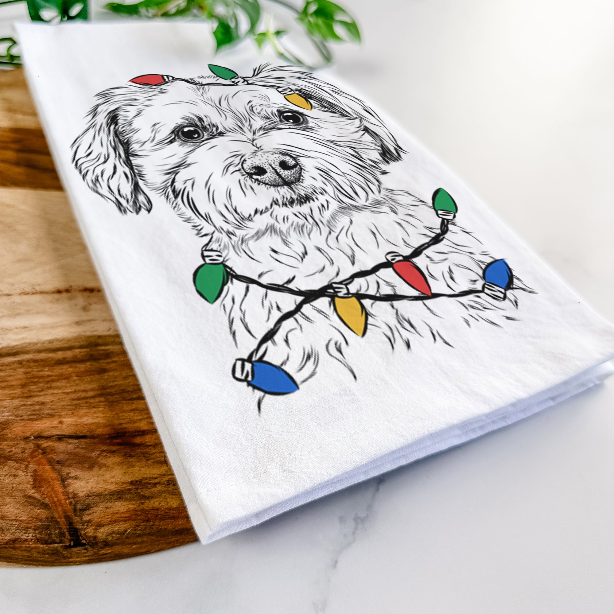 Wyatt the Coton de Tulear Tea Towel