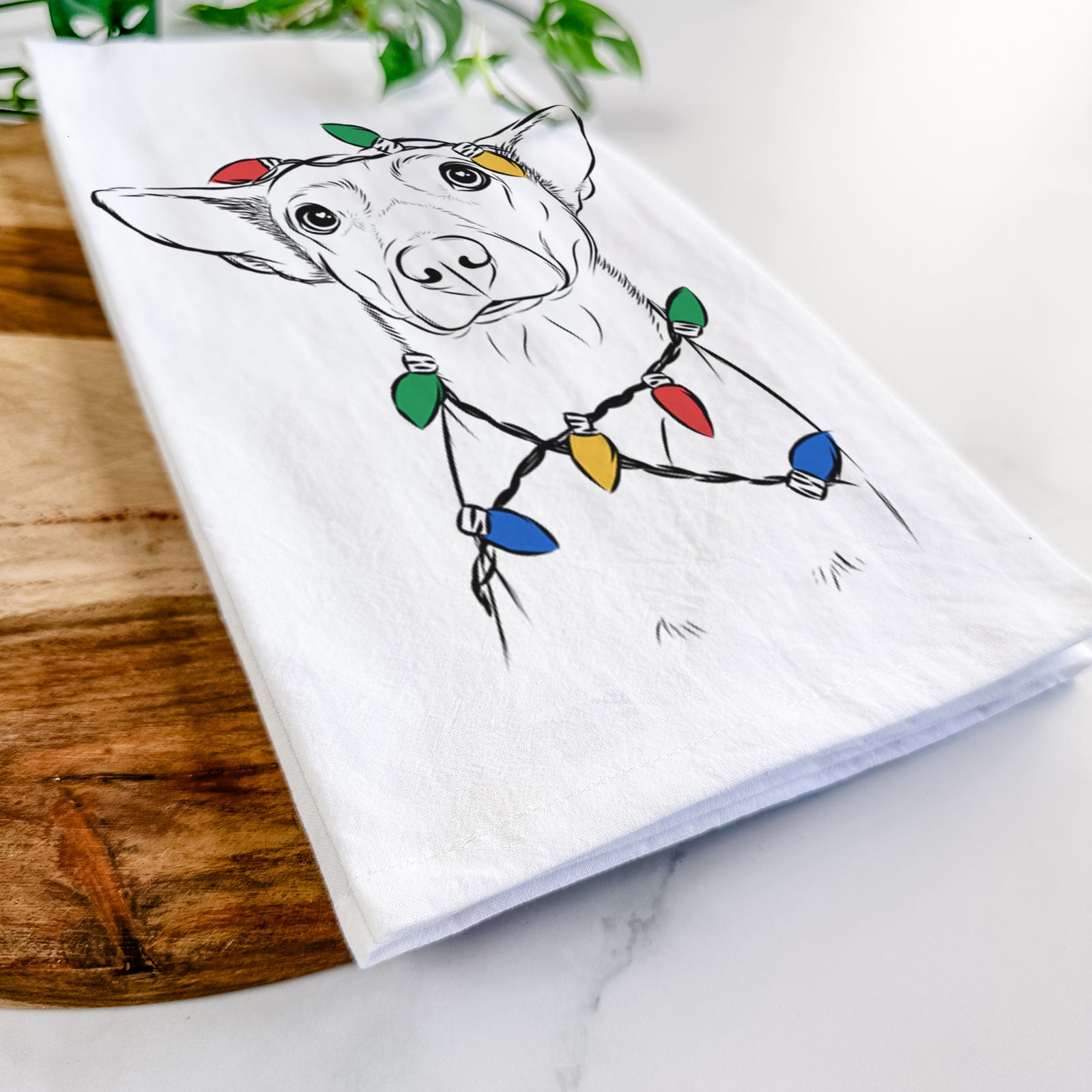 Yogi the Mixed Breed Tea Towel