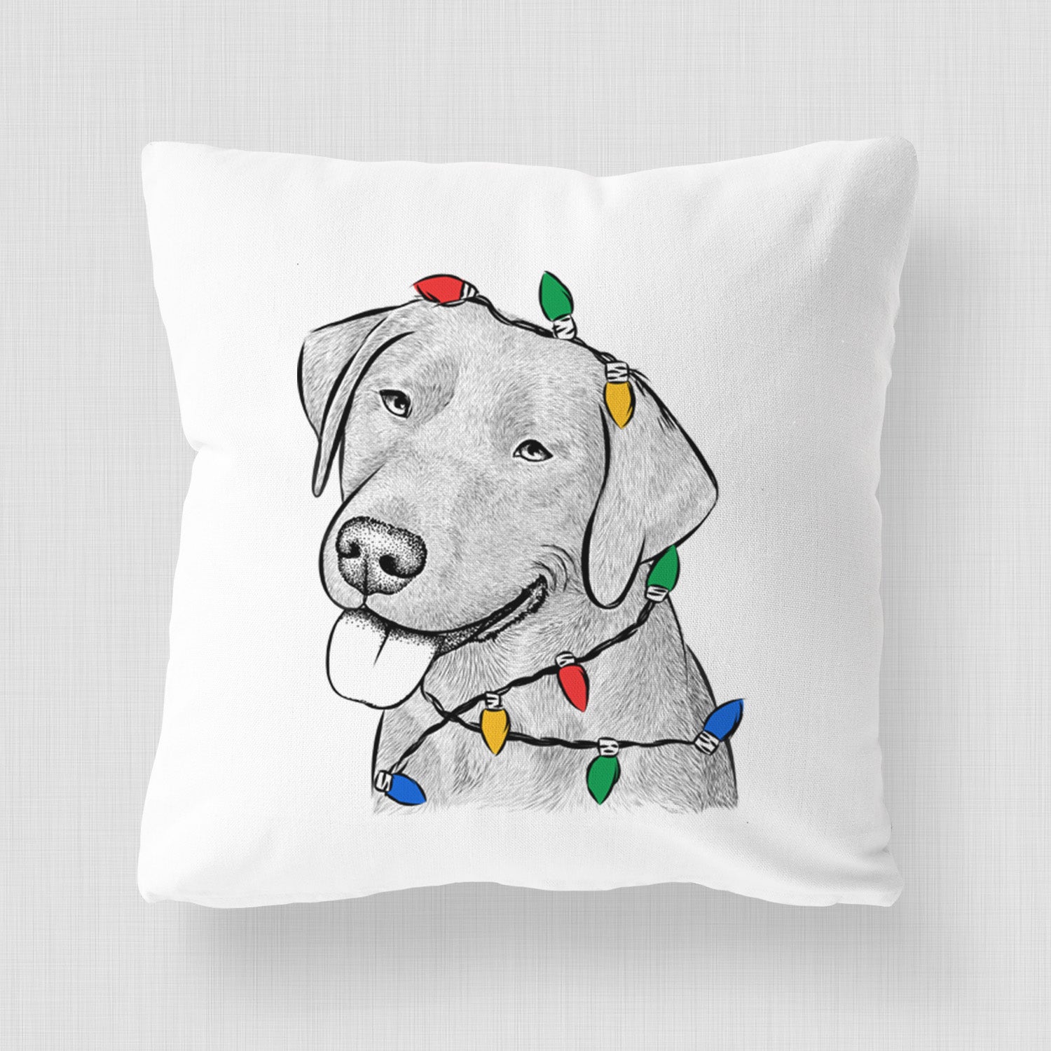 Zeppelin the Black Labrador - Throw Pillow Cover