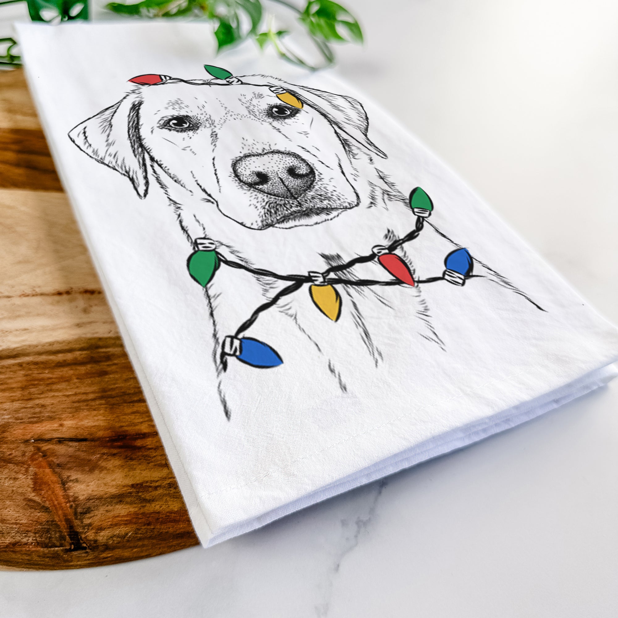 Zoe the Yellow Lab Tea Towel