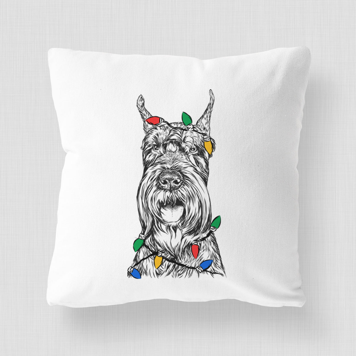 Zuri the Giant Schnauzer - Throw Pillow Cover