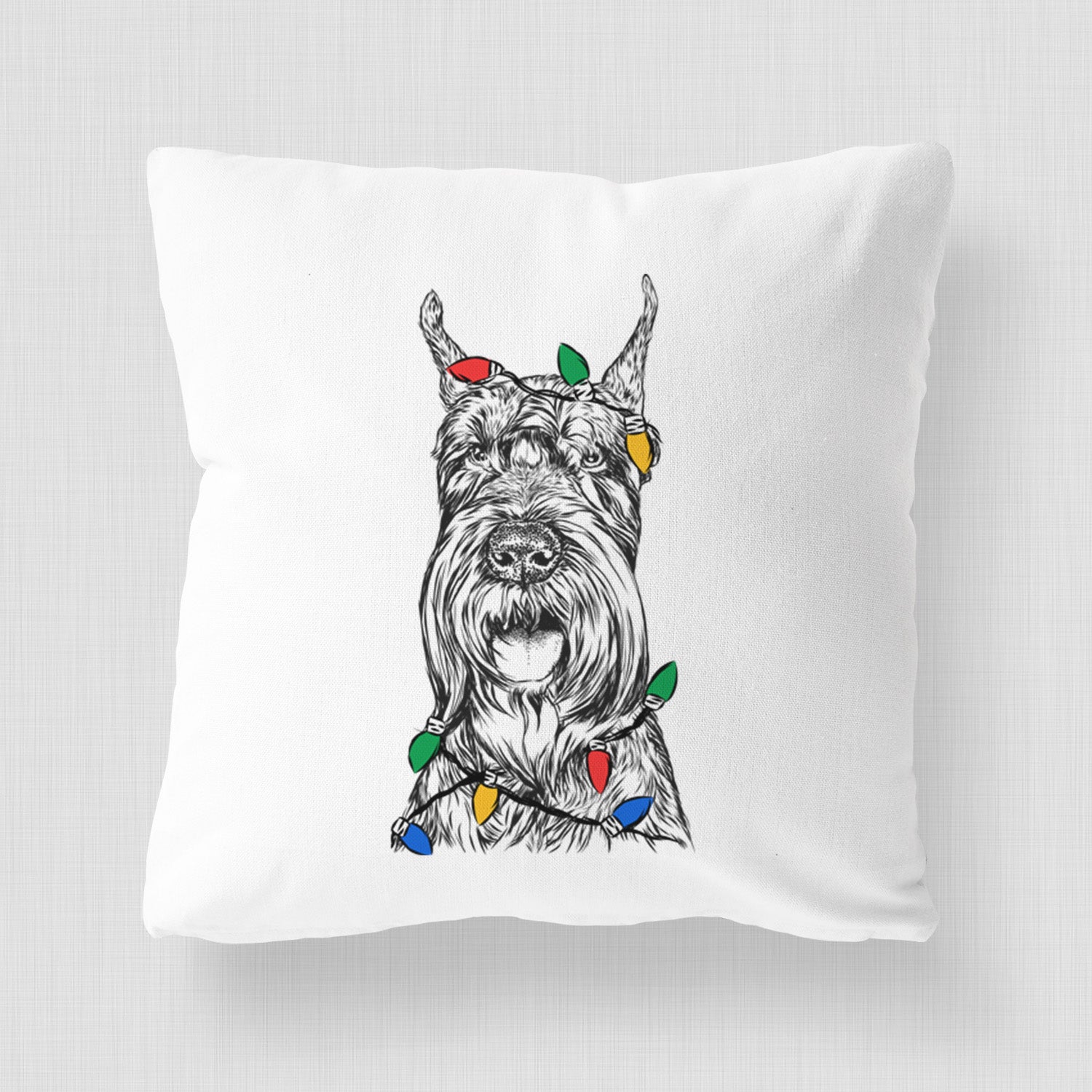 Zuri the Giant Schnauzer - Throw Pillow Cover