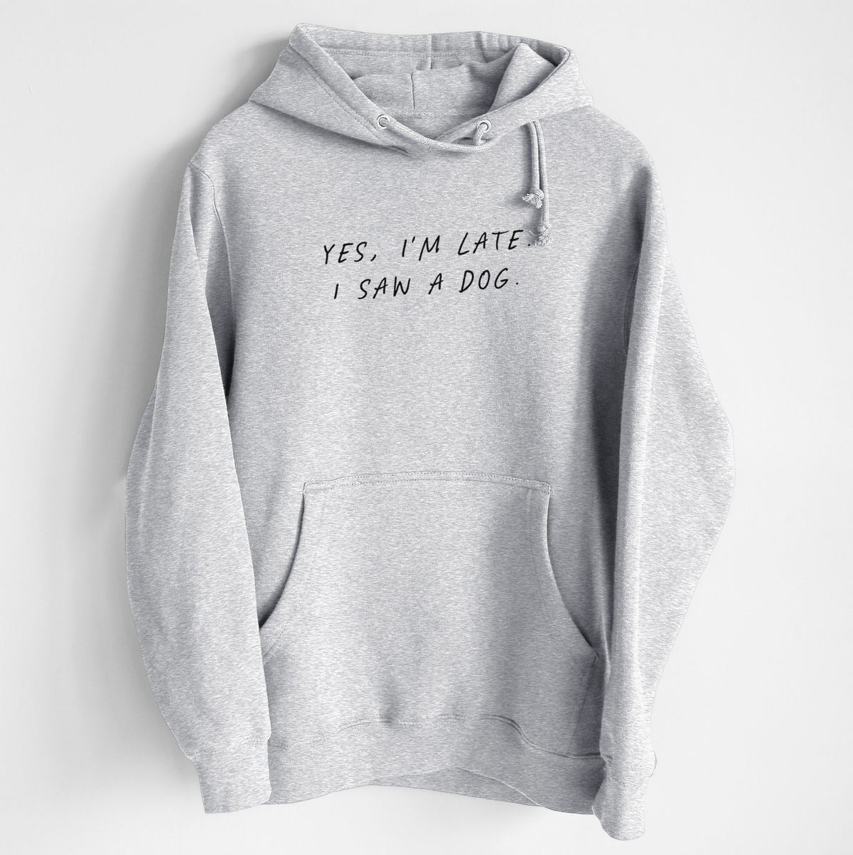 Yes, I'm Late. I Saw a Dog - Heavyweight Fleece Hoodie