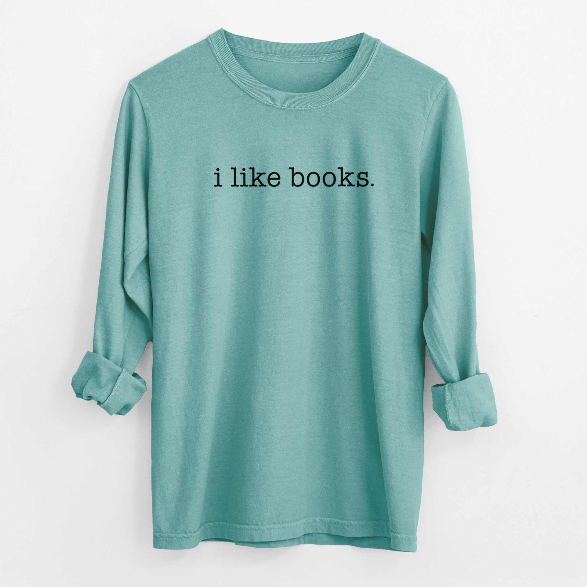 i like books. - Men's Heavyweight 100% Cotton Long Sleeve