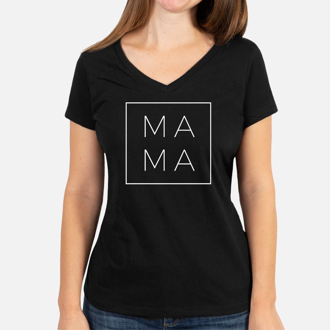 CLOSEOUT - Mama Boxed - Women's V-neck Shirt