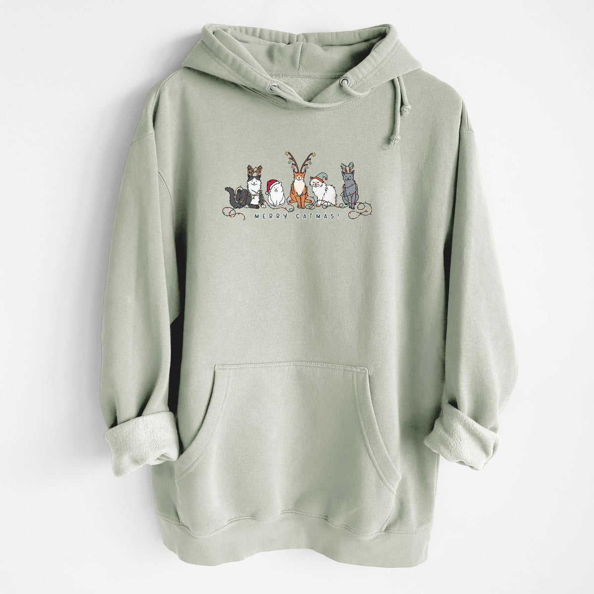 CLOSEOUT Merry Catmas - Heavyweight Fleece Hoodie