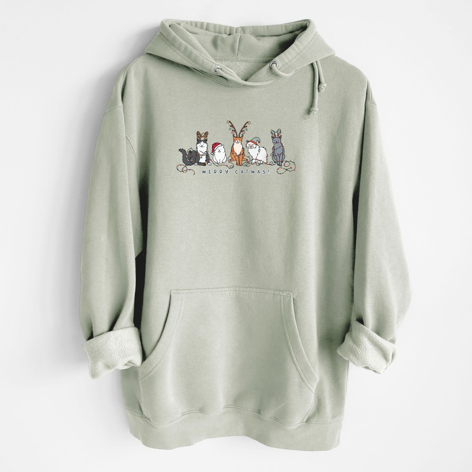 CLOSEOUT Merry Catmas - Heavyweight Fleece Hoodie