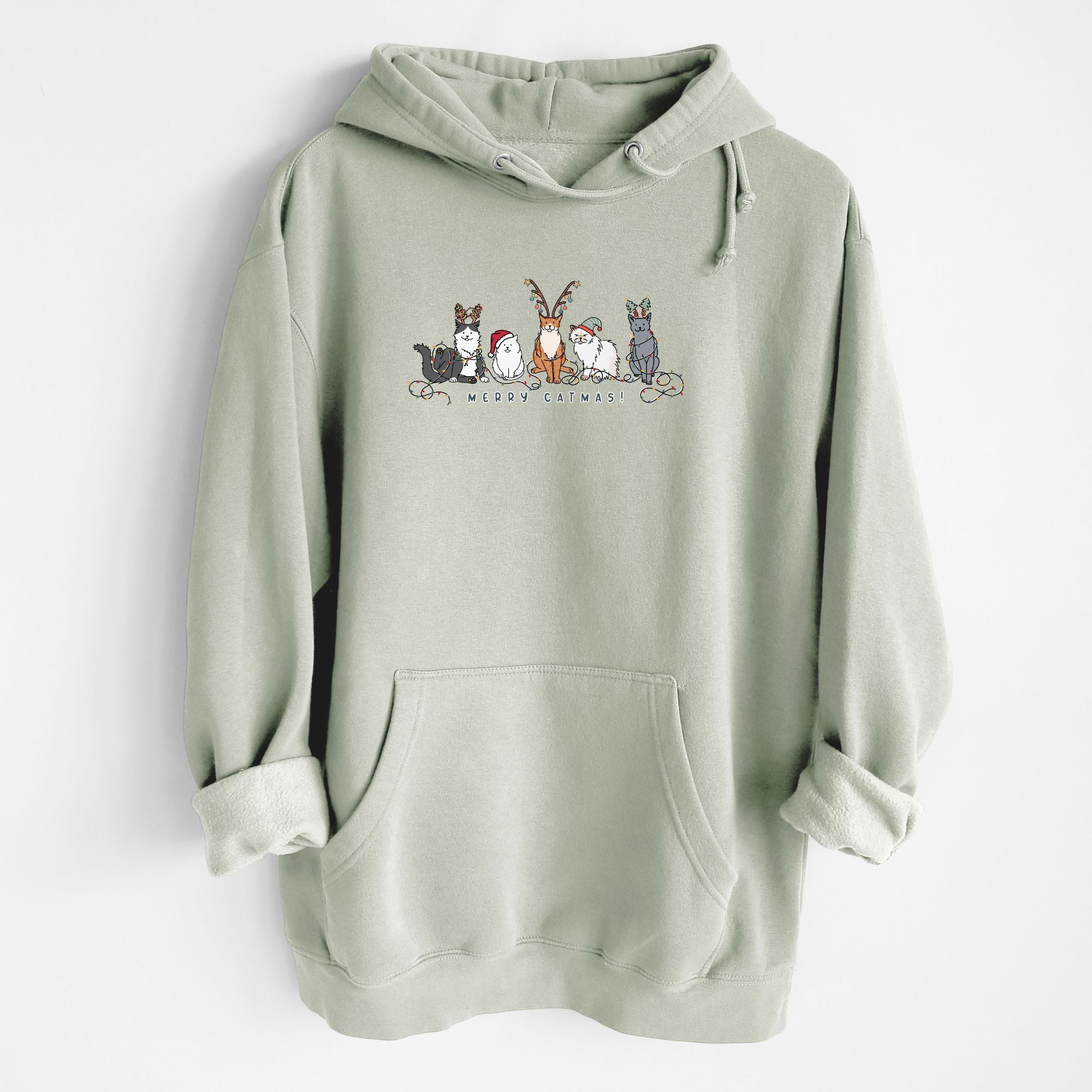 CLOSEOUT Merry Catmas - Heavyweight Fleece Hoodie