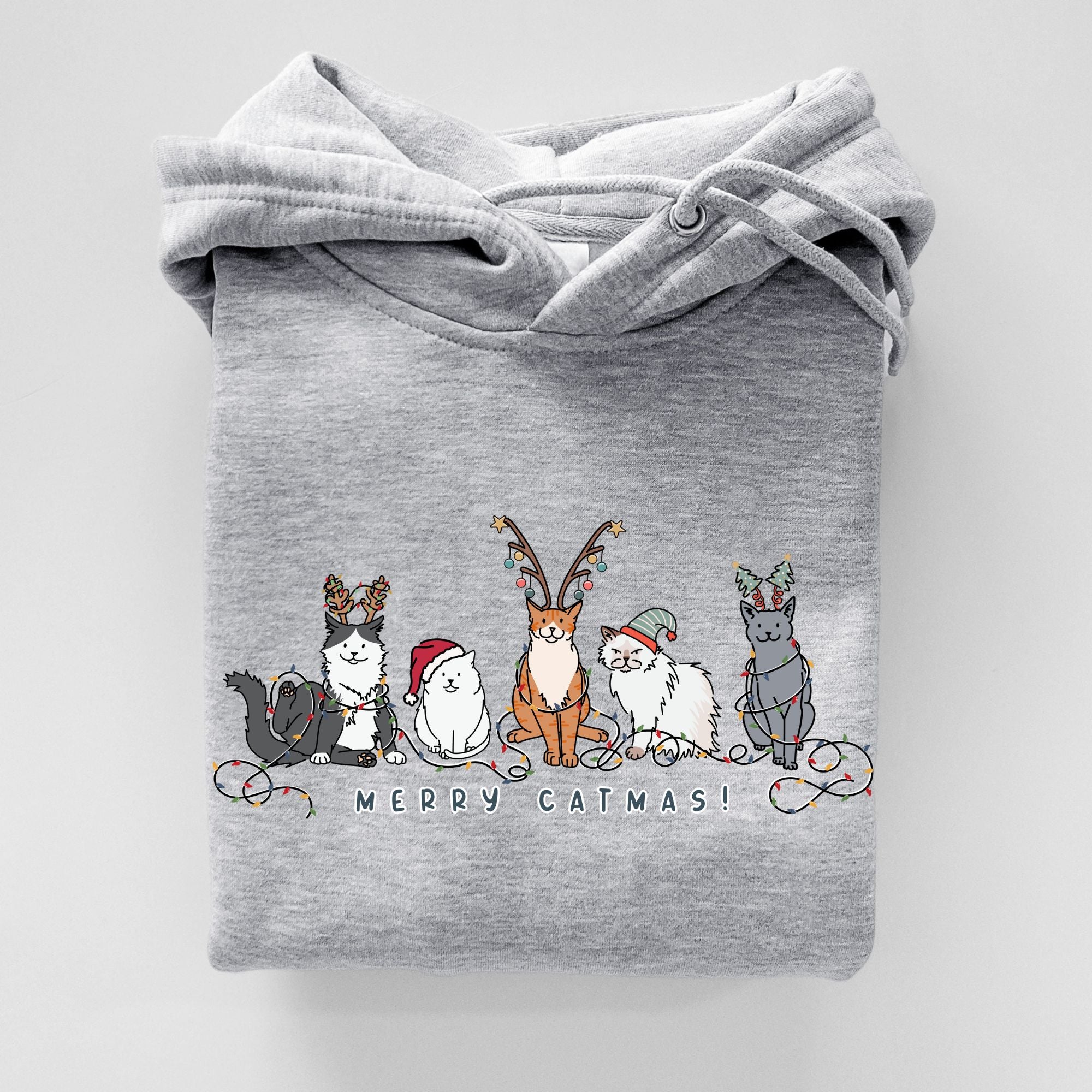 CLOSEOUT Merry Catmas - Heavyweight Fleece Hoodie