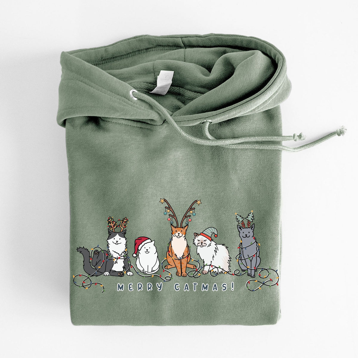 CLOSEOUT Merry Catmas - Heavyweight Fleece Hoodie