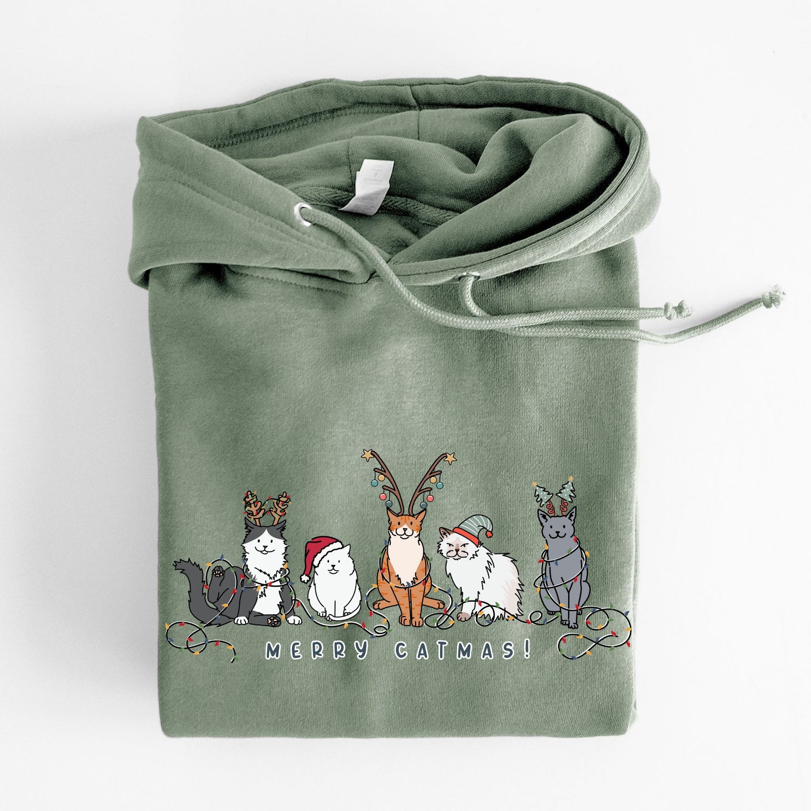 CLOSEOUT Merry Catmas - Heavyweight Fleece Hoodie