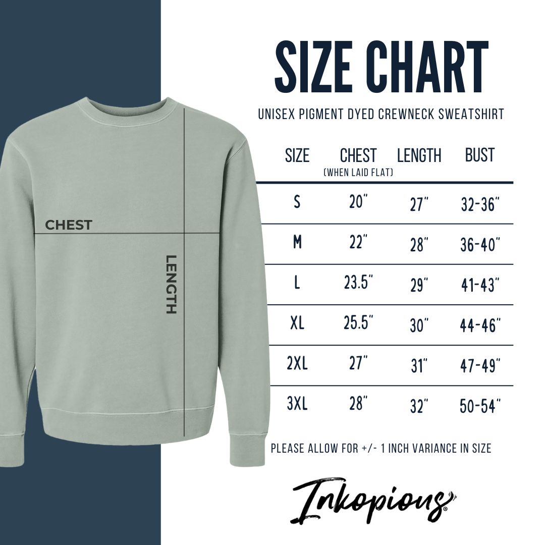 Australian Shepherd Heart String - Unisex Pigment Dyed Crew Sweatshirt