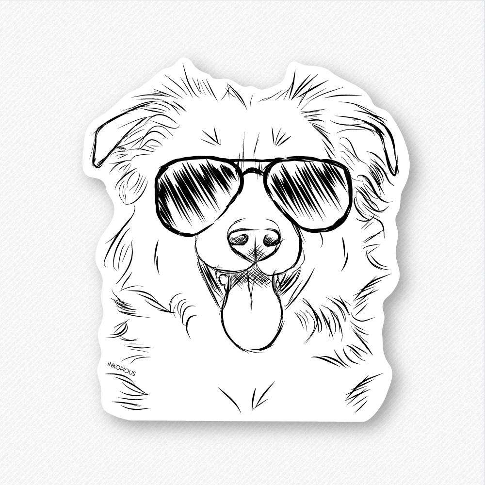 Tucker the Border Collie/Shepherd - Decal Sticker