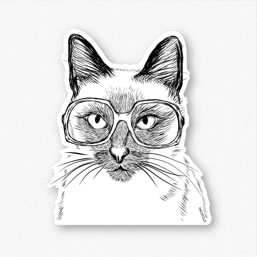 Sasha the Siamese - Decal Sticker