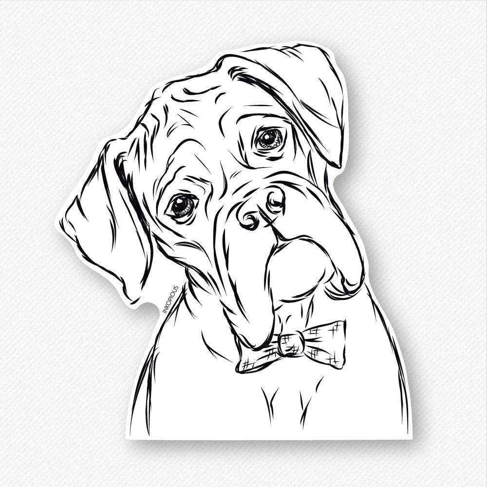 Cooper - Bow Tie Boxer - Decal Sticker