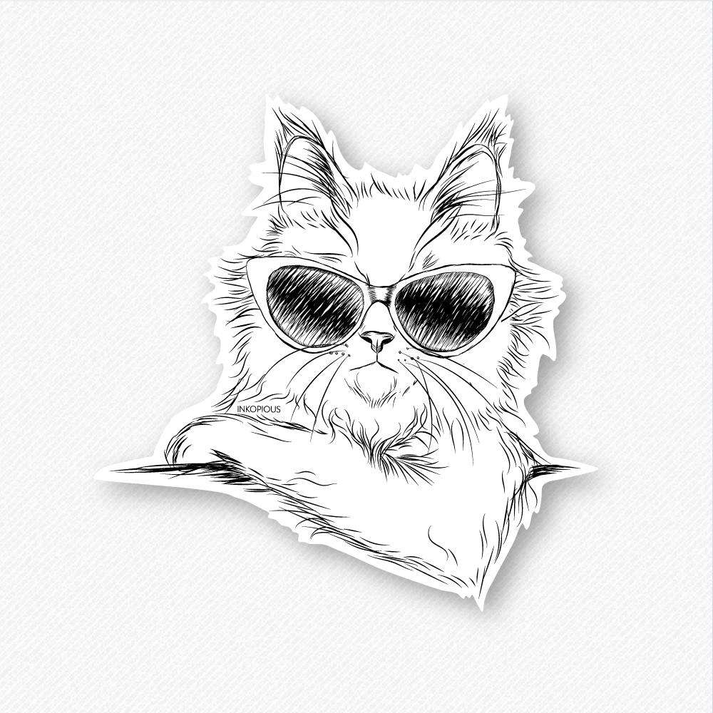 Ginger the Maine Coon - Decal Sticker