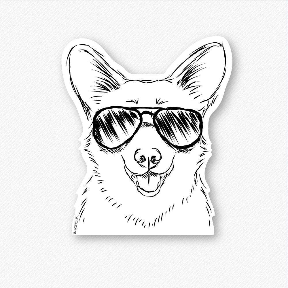 Ricco Corgi Aviators - Decal Sticker