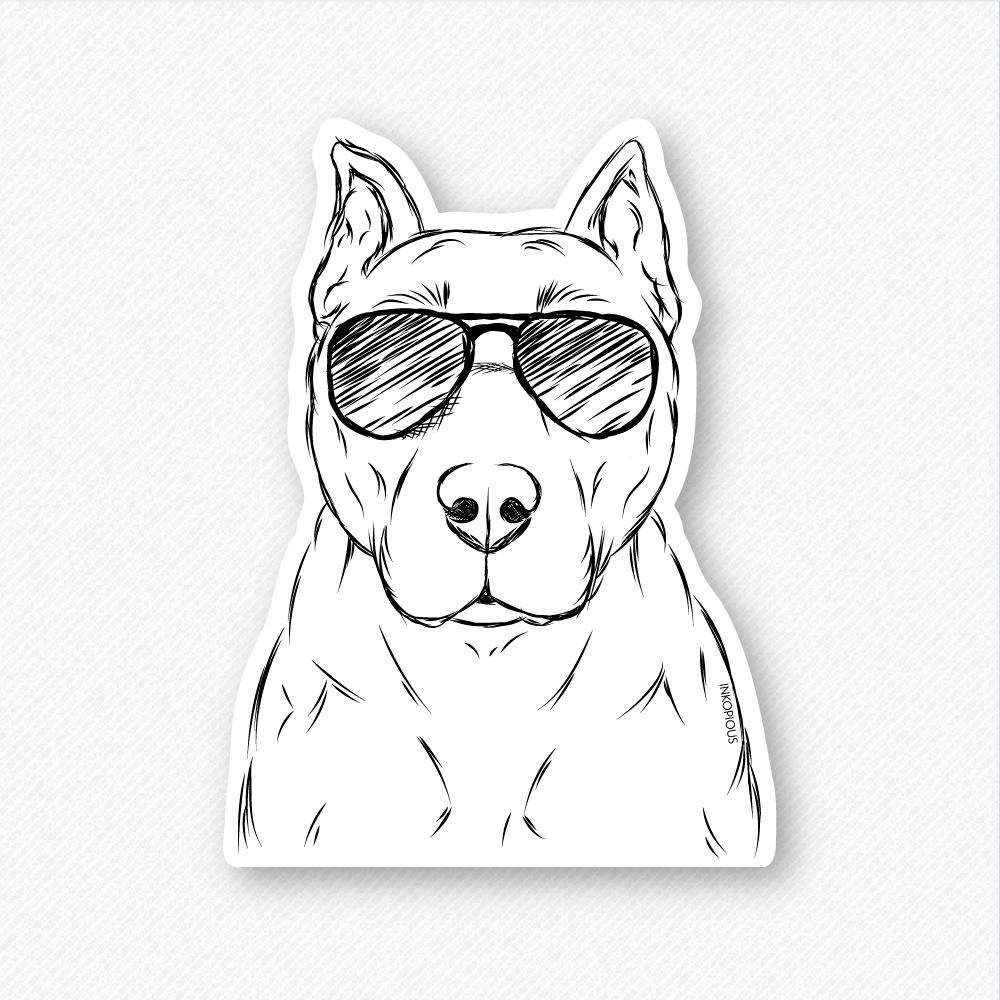 Bane the Staffordshire/Pitbull - Decal Sticker