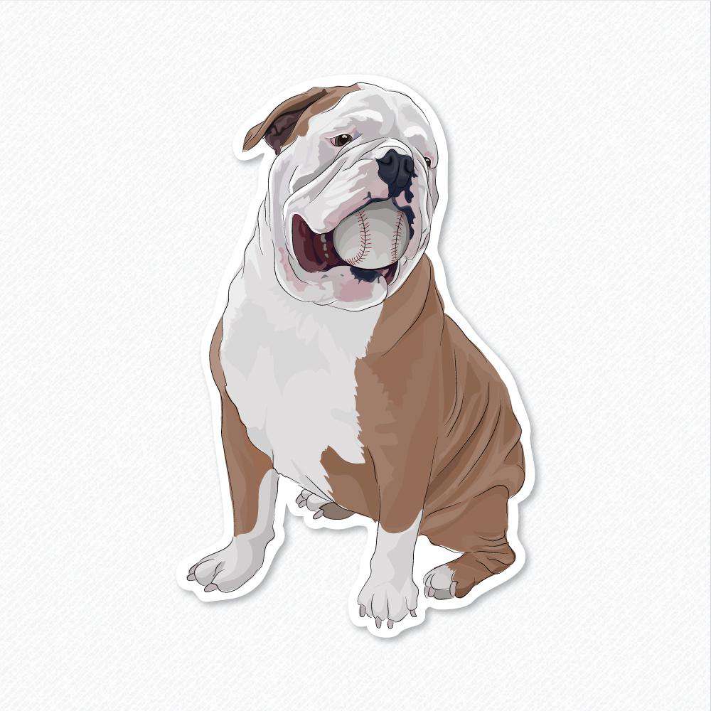 Sampson - Baseball Bulldog - Decal Sticker