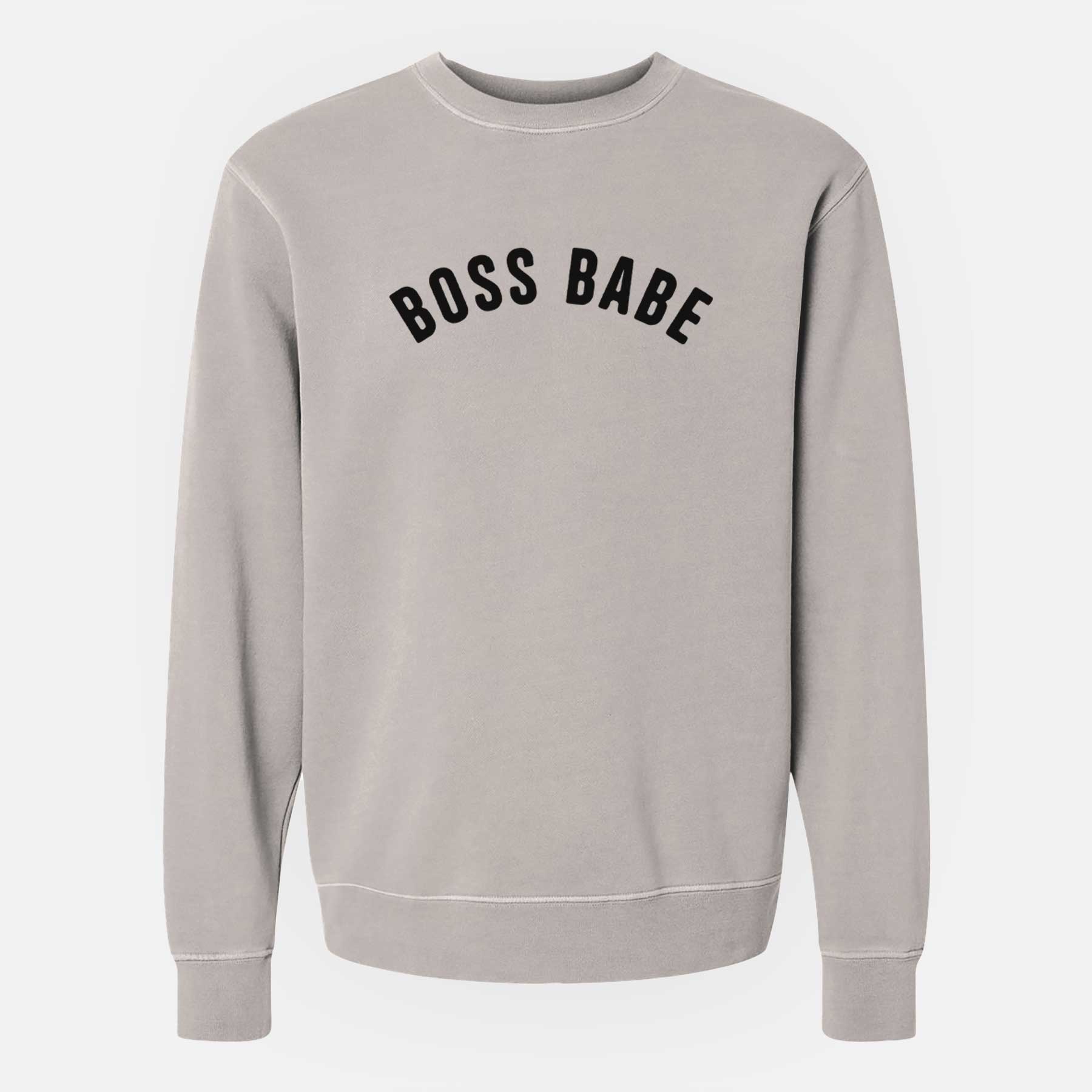 Boss Babe - Articulate Collection - Unisex Pigment Dyed Crew Sweatshirt