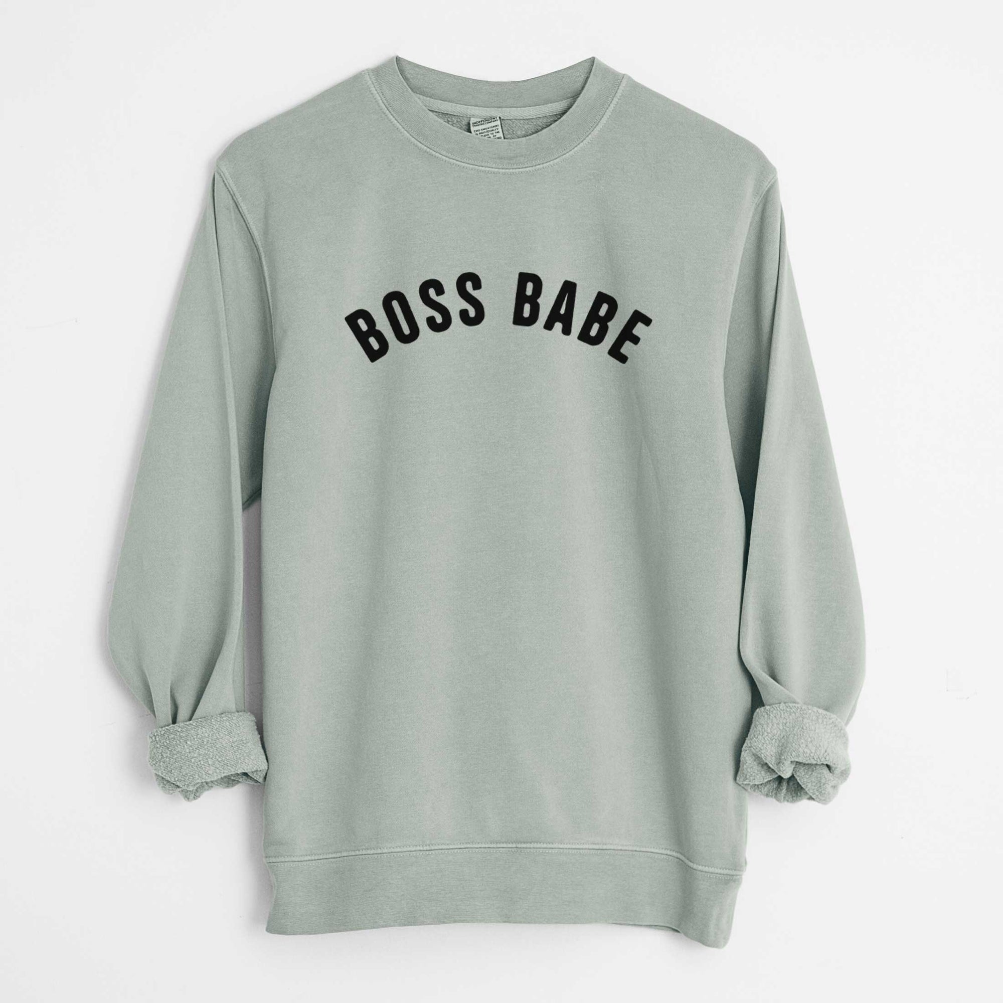 Boss Babe - Articulate Collection - Unisex Pigment Dyed Crew Sweatshirt