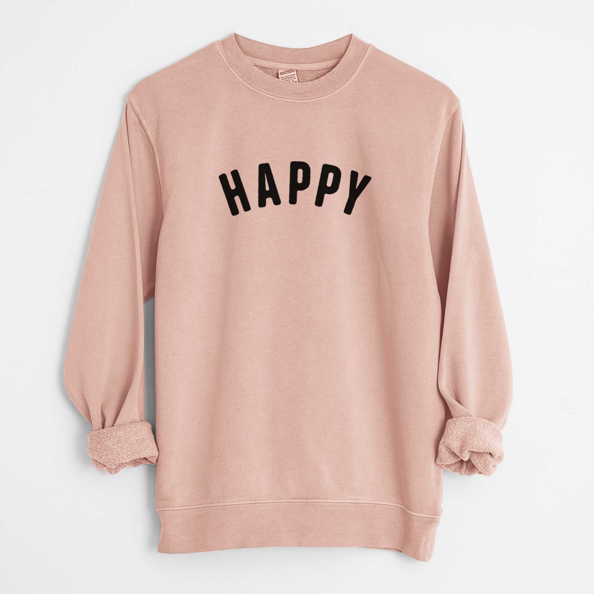 Happy - Articulate Collection - Unisex Pigment Dyed Crew Sweatshirt