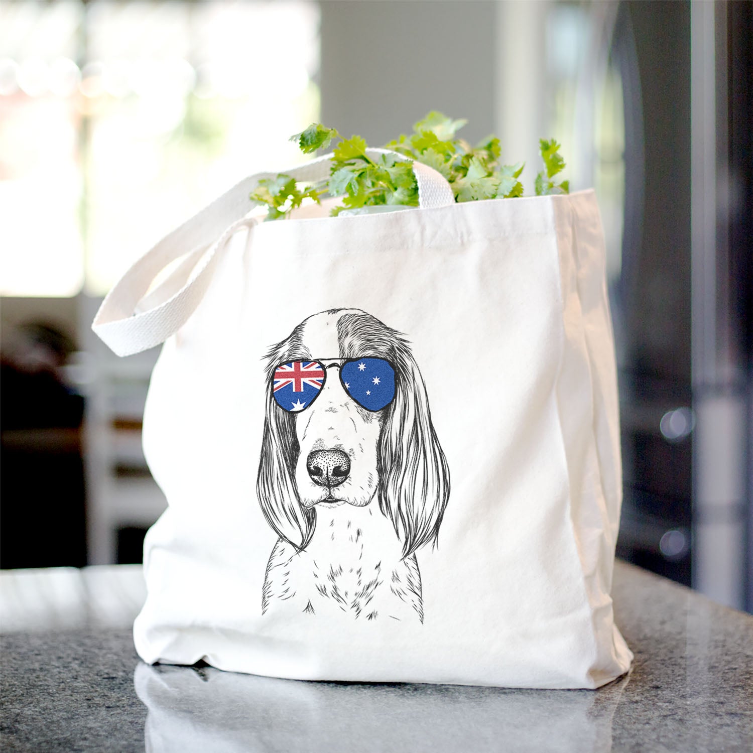 Aline the Irish Red and White Setter - Tote Bag