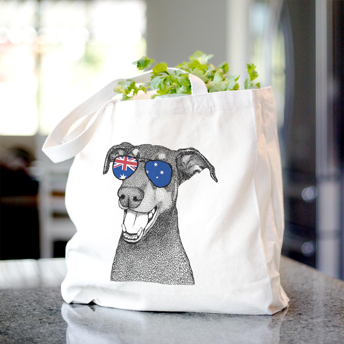 Bunnie the Doberman Pinscher - Tote Bag