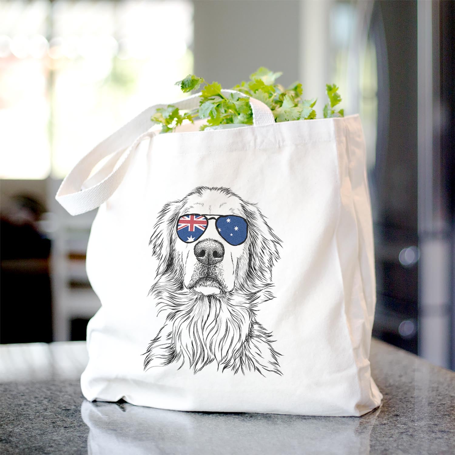 Jake-aroni the Golden Retriever - Tote Bag