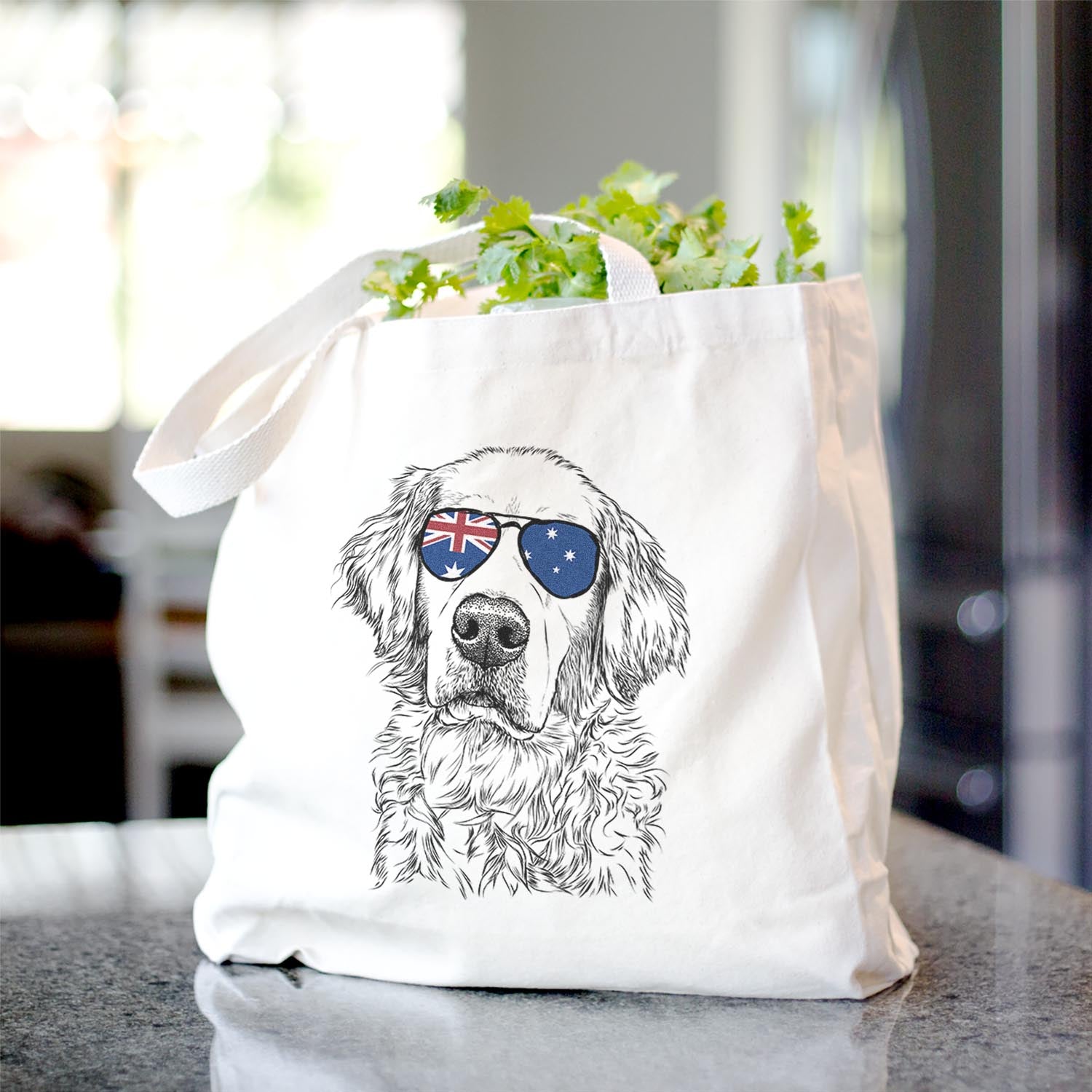 Loganator the Golden Retriever - Tote Bag