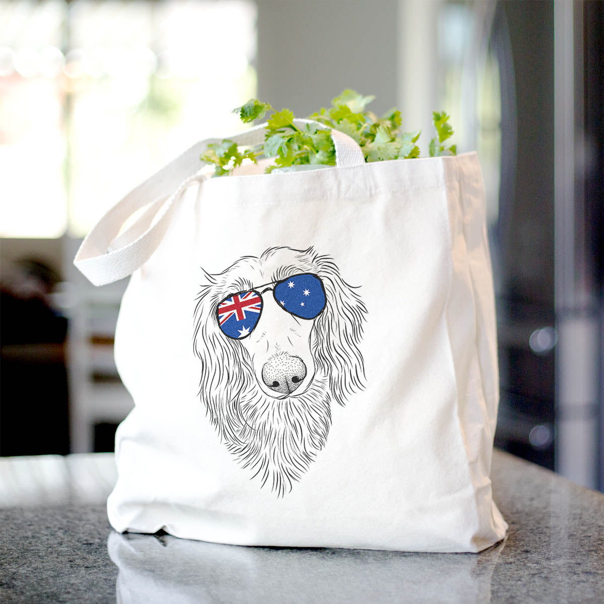 Mr. Rusty the Long Haired Dachshund - Tote Bag