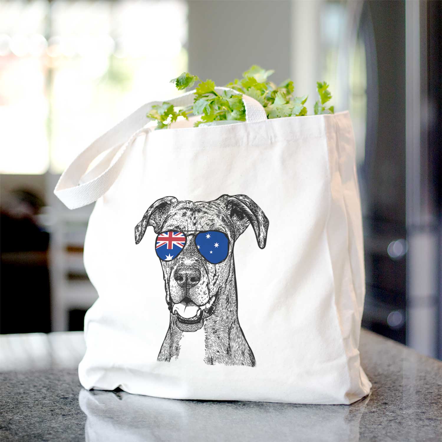 Athena the Merle Great Dane - Tote Bag