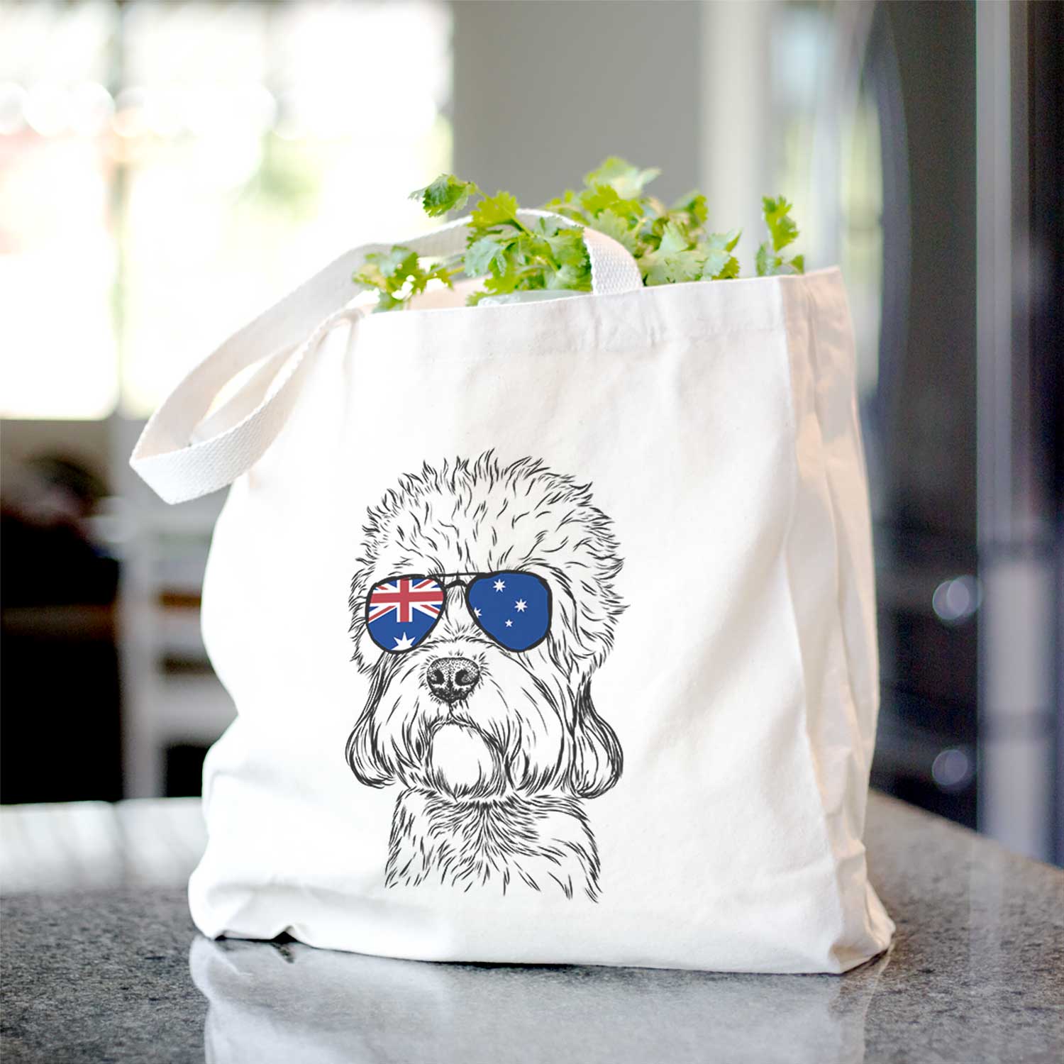 Sir Walter the Dandie Dinmont Terrier - Tote Bag