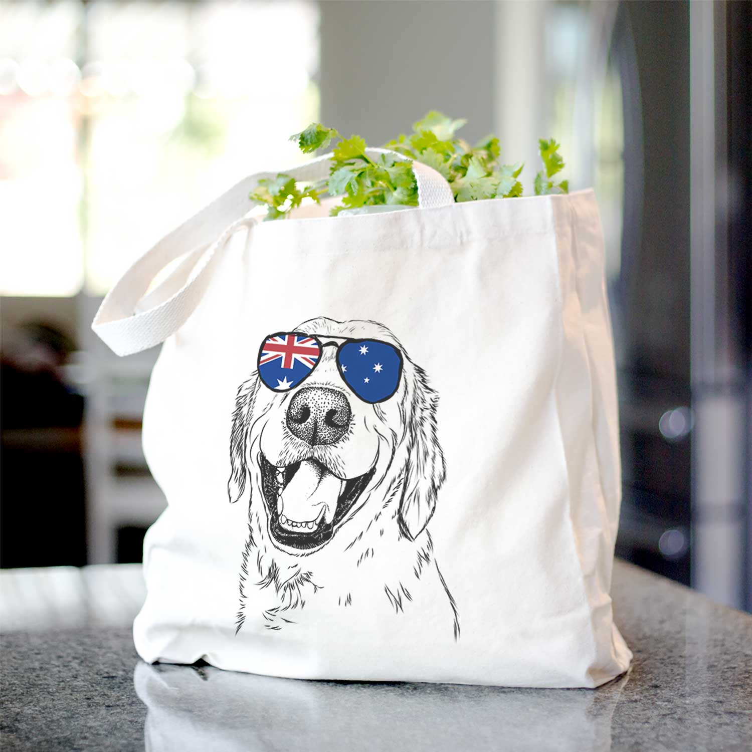 Spanky the Golden Retriever - Tote Bag