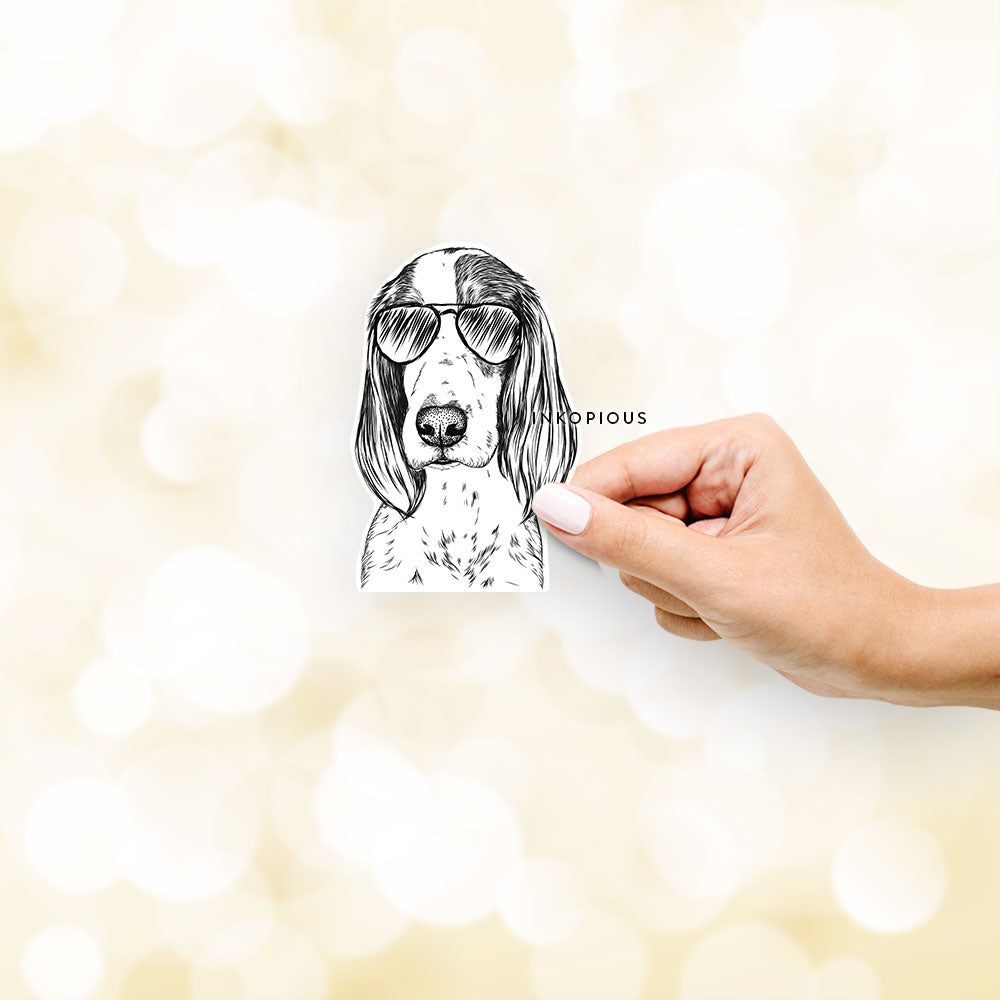 Aline the Irish Red and White Setter - Decal Sticker