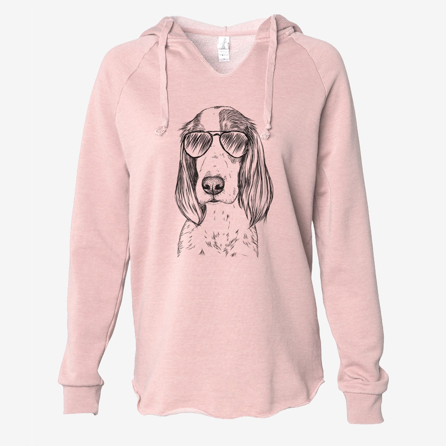 Aline the Irish Red and White Setter - Cali Wave Hooded Sweatshirt