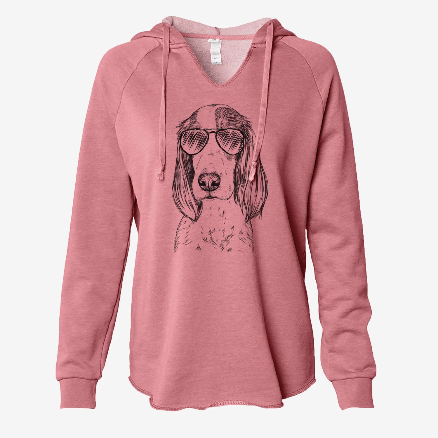 Aline the Irish Red and White Setter - Cali Wave Hooded Sweatshirt