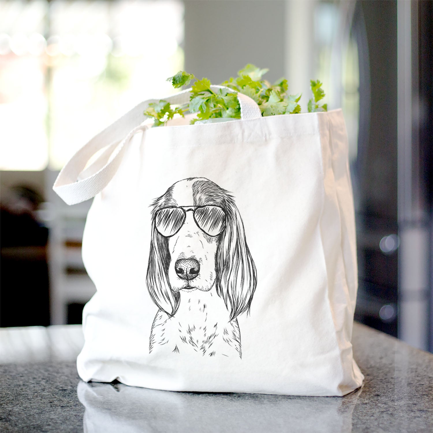 Aline the Irish Red and White Setter - Tote Bag