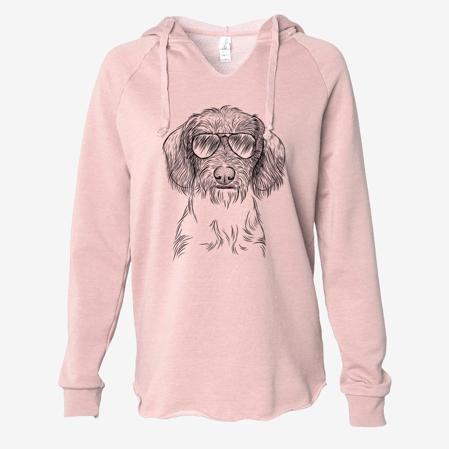 Almond the Wirehaired Dachshund - Cali Wave Hooded Sweatshirt