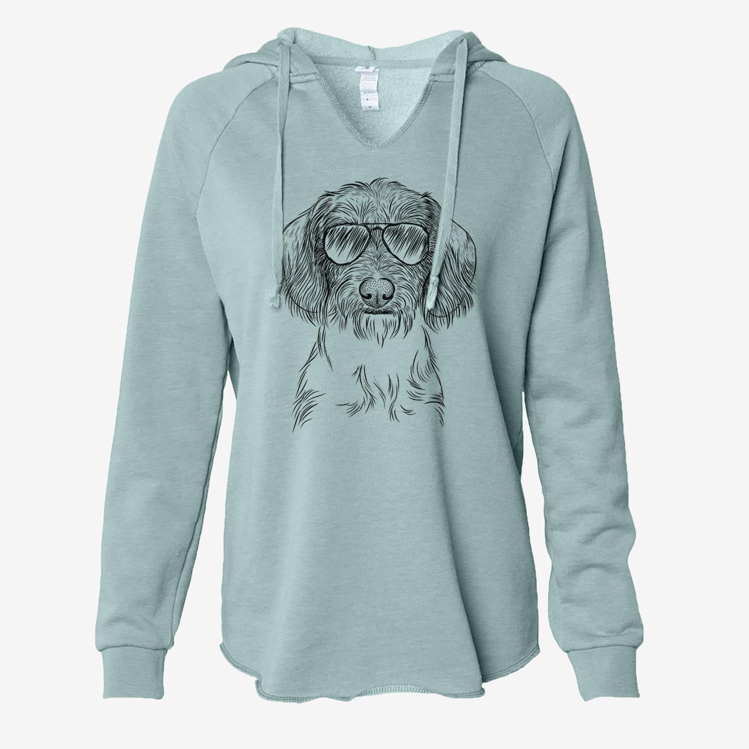 Almond the Wirehaired Dachshund - Cali Wave Hooded Sweatshirt