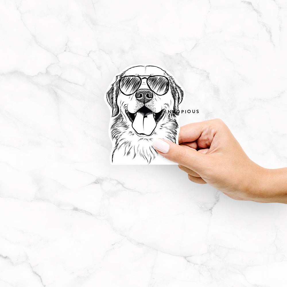 Bennett the Golden Retriever - Decal Sticker