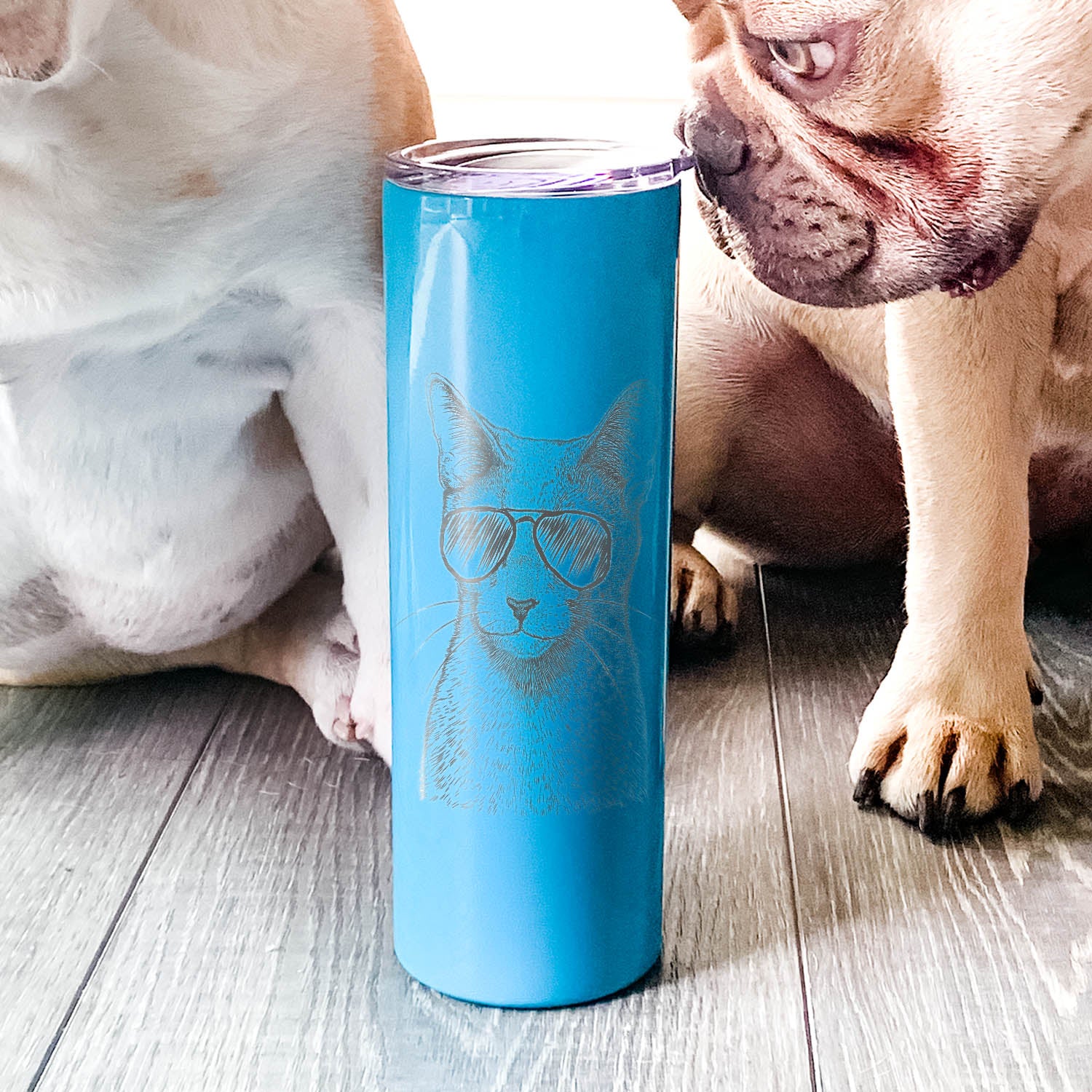 Blue the Russian Shorthair Cat - 20oz Skinny Tumbler