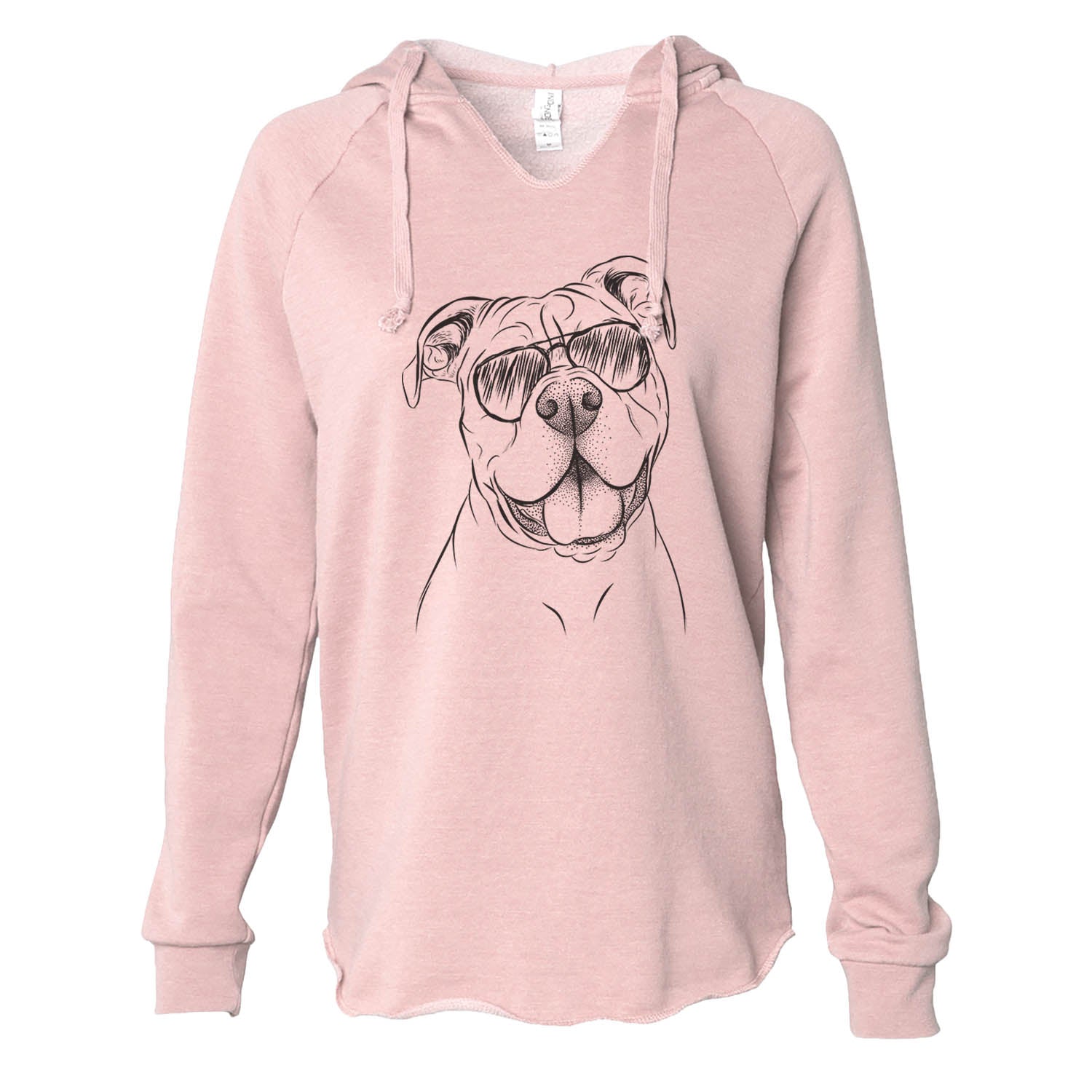 Bravo the Bulldog Mix - Cali Wave Hooded Sweatshirt